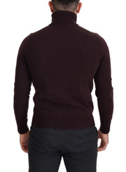 Dolce & Gabbana Brown Wool Turtle Neck Pullover Sweater