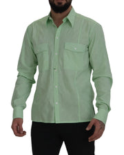 Dolce & Gabbana Mint Green Long Sleeves Button Down Shirt