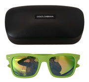 Dolce & Gabbana Green Rubber Full Rim Frame Shades DG6095 Acid Sunglasses