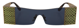 Dolce & Gabbana Gold Metal Rectangle Shades DG2263 Sunglasses