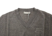 Ermanno Scervino Gray Wool Blend V-neck Pullover Sweater