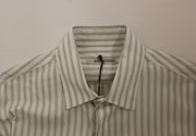 Ermanno Scervino White Black Striped Regular Fit Casual Shirt