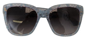 Dolce & Gabbana Blue Lace Acetate Rectangle Shades DG4226 Sunglasses