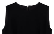 Dolce & Gabbana Black Dress Sheath Flare Viscose Dress