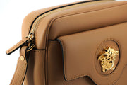 Versace Brown Calf Leather Camera Shoulder Bag