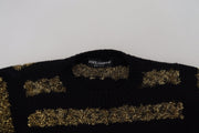 Dolce & Gabbana Black Gold D&G Crystal Cashmere Sweater
