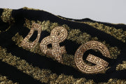 Dolce & Gabbana Black Gold D&G Crystal Cashmere Sweater