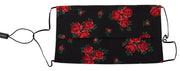 Dolce & Gabbana Black Floral Pleated Elastic Ear Strap One Size Face Mask