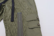 Dolce & Gabbana Green Striped Cargo Zipper Leg Men Trouser Pants
