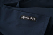Roberto Cavalli Navy Blue Cotton Dress Formal Shirt
