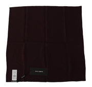 Dolce & Gabbana Brown Silk Blend Square Wrap Handkerchief Scarf