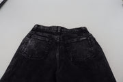 Dolce & Gabbana Black Washed Cotton High Waist Denim Jeans
