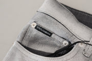 Dolce & Gabbana Gray Washed Skinny Men Denim Jeans