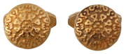 Dolce & Gabbana Gold Plated Brass Round Pin Men Cufflinks