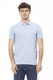 Baldinini Trend Light Blue Cotton Polo Shirt