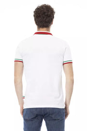 Baldinini Trend White Cotton Polo Shirt