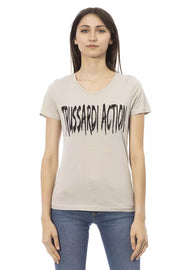 Trussardi Action Beige Cotton T-Shirt