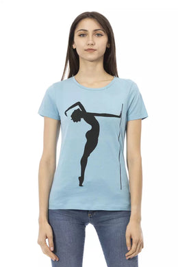 Trussardi Action Light Blue Cotton T-Shirt