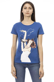 Trussardi Action Blue Cotton T-Shirt