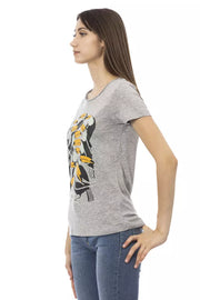 Trussardi Action Gray Cotton T-Shirt