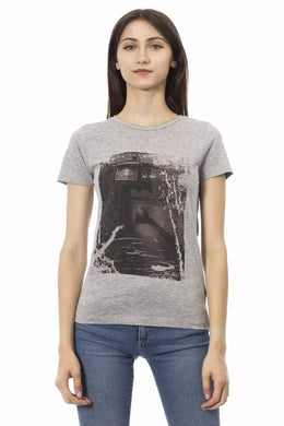 Trussardi Action Gray Cotton T-Shirt