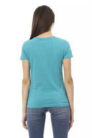 Trussardi Action Light Blue Cotton T-Shirt