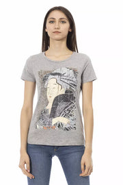 Trussardi Action Gray Cotton T-Shirt
