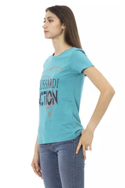 Trussardi Action Light Blue Cotton T-Shirt