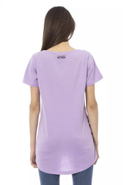 Trussardi Action Purple Cotton T-Shirt