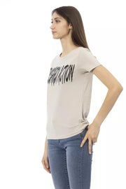 Trussardi Action Beige Cotton T-Shirt