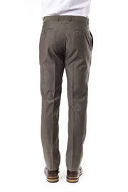 Uominitaliani Gray Wool Mens Suit Pant