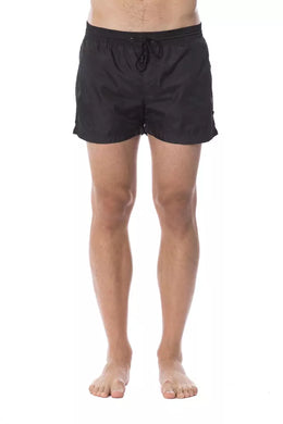 Roberto Cavalli Sport Black Polyester Men's Swimshorts