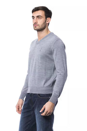 Billionaire Italian Couture Gray Merino Wool Sweater
