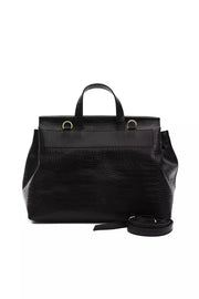 Pompei Donatella Black Leather Women Shoulder Bag