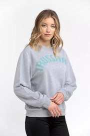 Trussardi Gray Cotton Women Sweatshirt