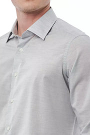 Bagutta Gray Cotton Shirt