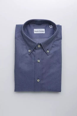 Robert Friedman Blue Cotton Men's Shirt