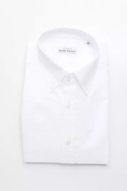 Robert Friedman White Cotton Men's Shirt