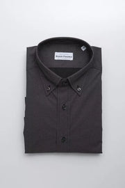 Robert Friedman Black Cotton Men's Shirt