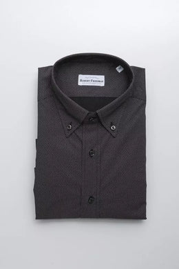 Robert Friedman Black Cotton Men's Shirt