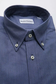 Robert Friedman Blue Cotton Men's Shirt