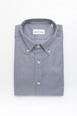 Robert Friedman Blue Cotton Men's Shirt