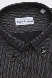 Robert Friedman Black Cotton Men's Shirt