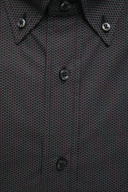 Robert Friedman Black Cotton Men's Shirt