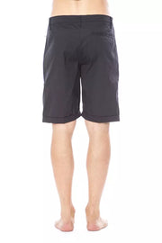 Verri Black Cotton Men's Casual Short
