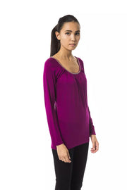 BYBLOS Purple Viscose T-Shirt