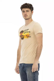 Trussardi Action Beige Cotton Men's T-Shirt