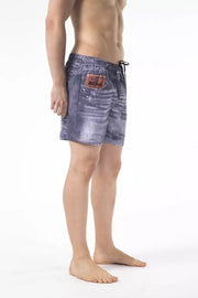Just Cavalli Blue Polyester Men Swimwear Short