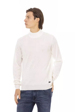 Baldinini Trend White Fabric Sweater