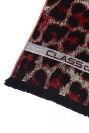 Cavalli Class Burgundy Wool Scarf